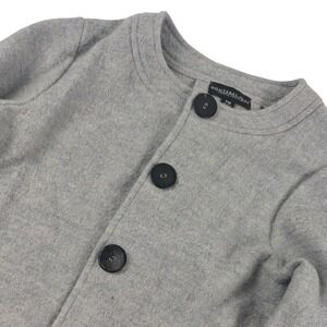 Monterey Bay Boiled Wool Cardigan Sweater Blue Grey Petite Medium M10291